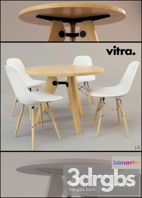 969040 - Eames Plastic Side Chair Wood DSW