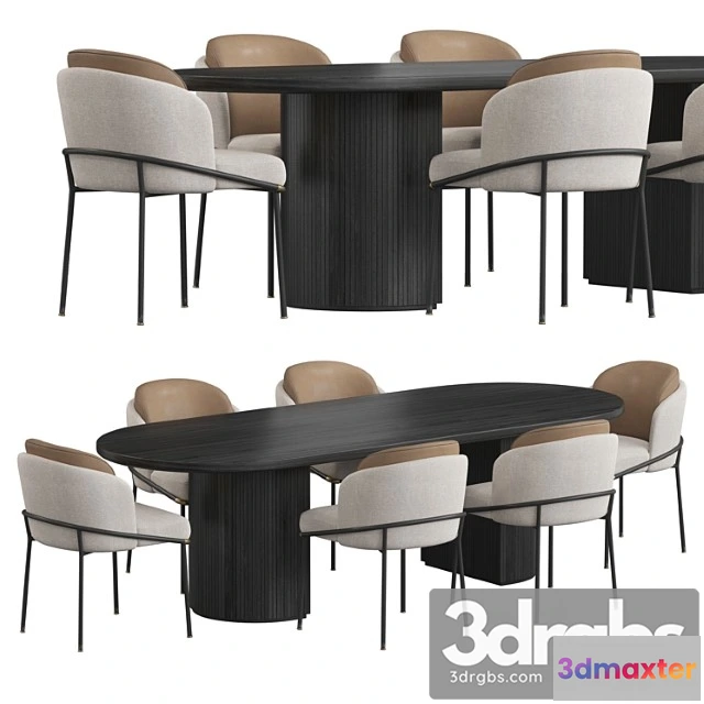 969138 - Fil Noir Gubi Moon Dining Table