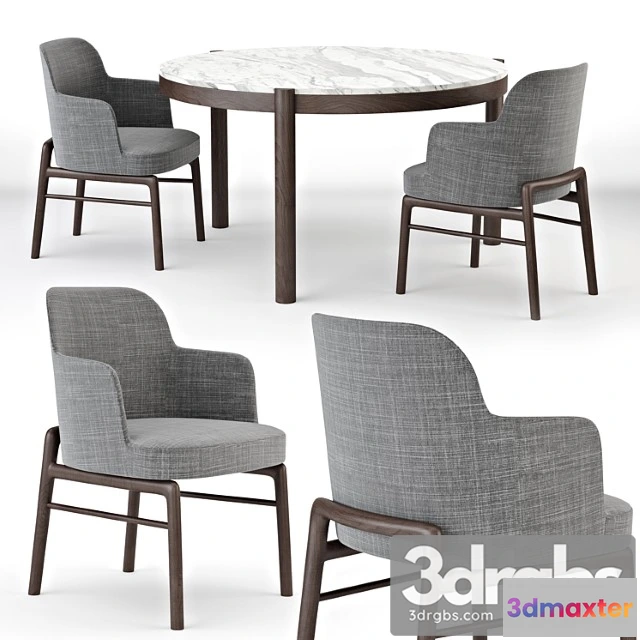 969148 - Flexform gustav table & leda chair 2