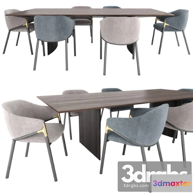 969358 - Hammer Guest Chair and Minotti Linha Table