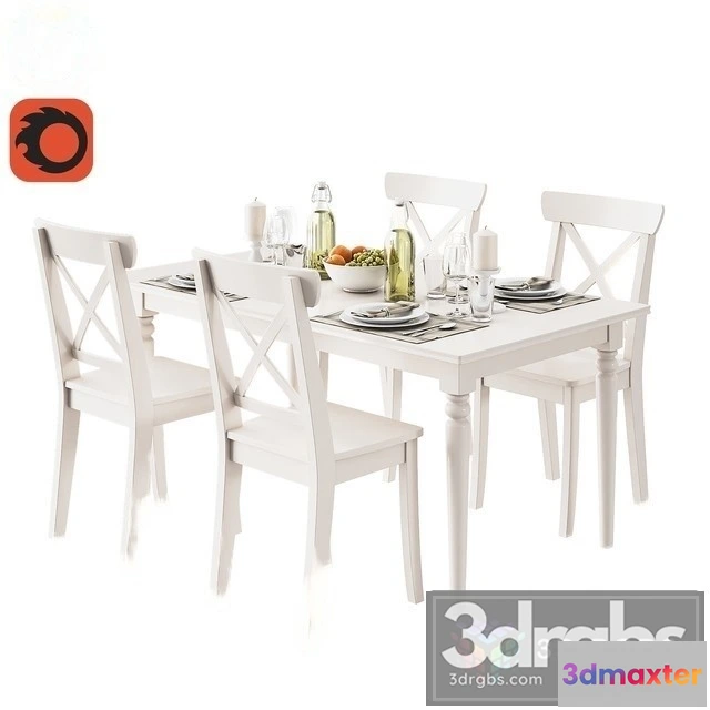 969456 - Ikea Ingatorp Table and Chair