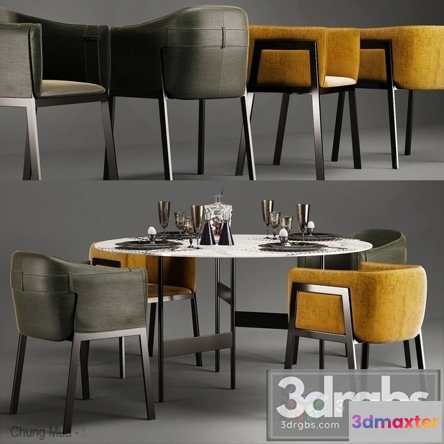 969728 - Living Divani Table and Chair