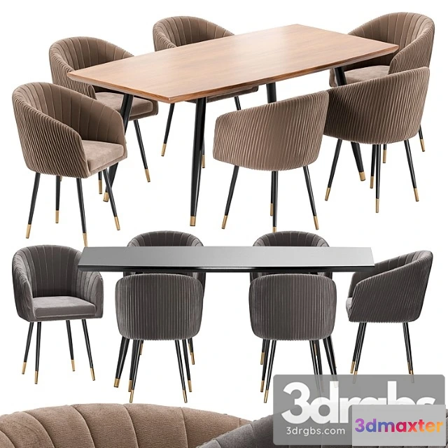 969730 - LM 7305 Dining Chair and Curve Table