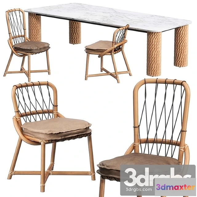 969786 - Manao Chairs Nevada Table By Baxter