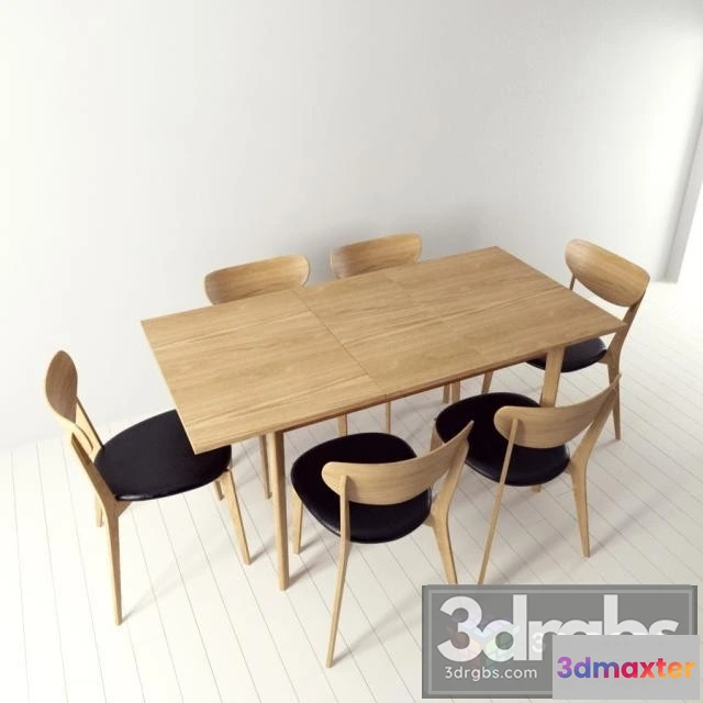 969832 - Merrick Oak Table and Chair