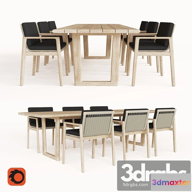 969838 - Mesa teak rectangular dining table 2