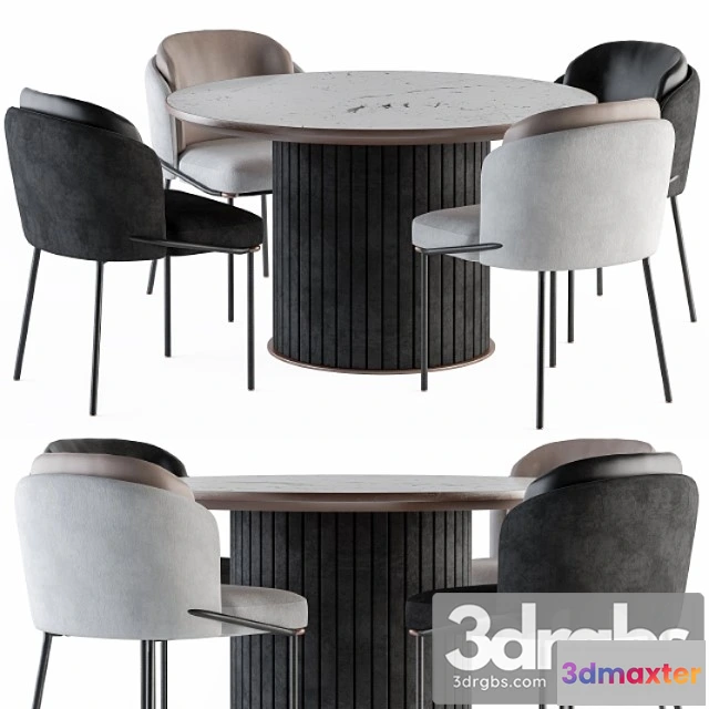 969898 - Minotti Dinning Round Table And Chair