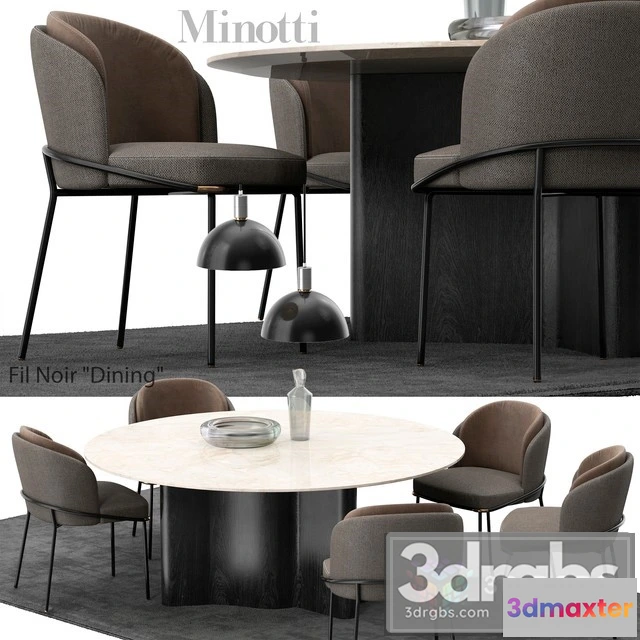 969904 - Minotti Fil Noir Set