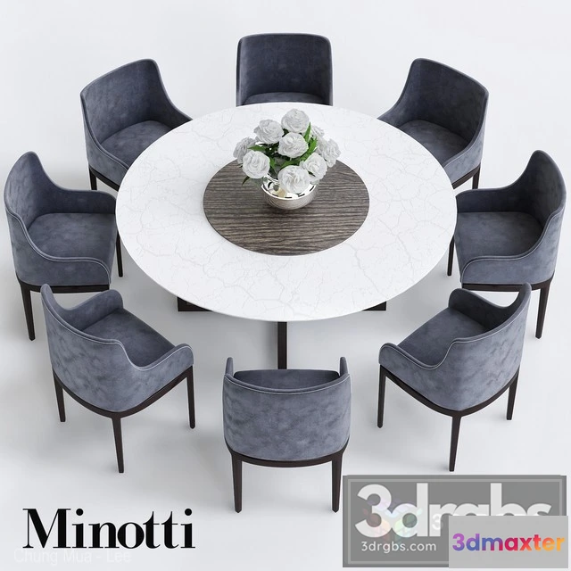 969940 - Minotti Round Chair and Table