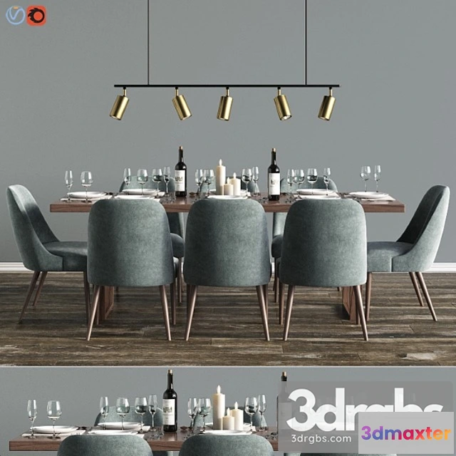 970002 - Modern dinning set 6 2
