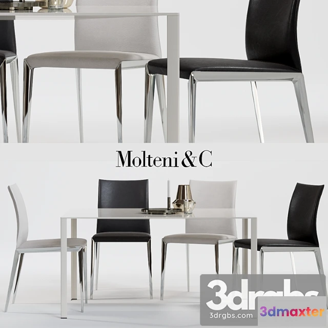 970028 - Molteni Dart Chair and Lessless Table