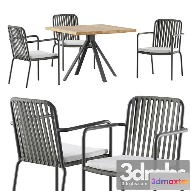 970158 - Outdoor Garden Wicker Woven Dining Set Skyline Design Trinity