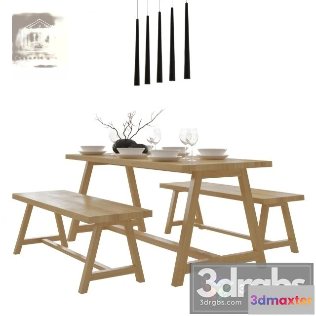 970212 - Pine Dinning Set