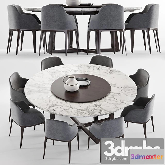 970246 - Poliform grace chair & concorde round table 2