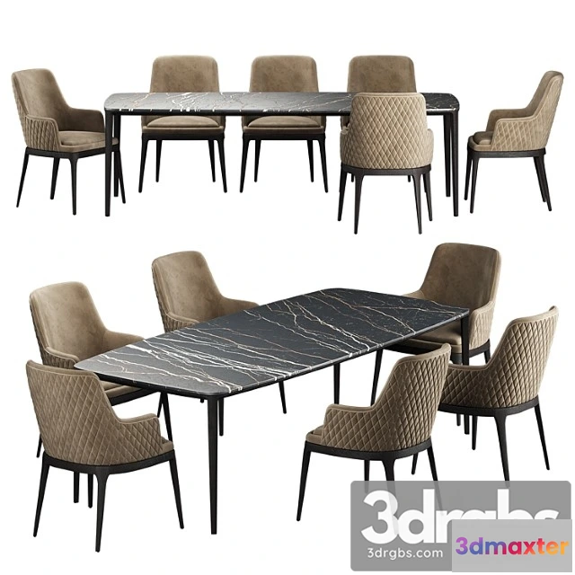 970248 - Poliform henry table edna chair 2