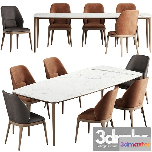 970250 - Poliform Henry Table Emporio Chair