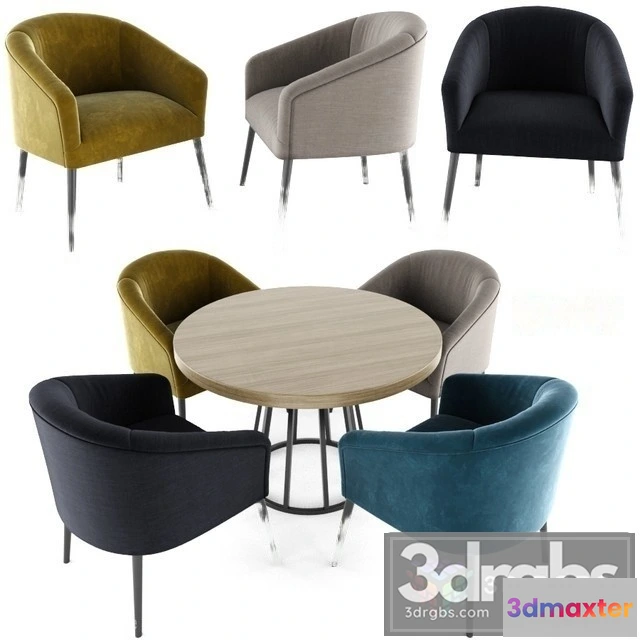 970290 - Pomeroy Barrel Chair With Round Table