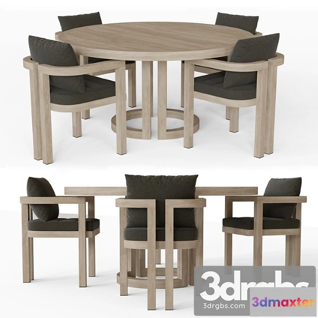970316 - Portofino Teak Round Dining Table