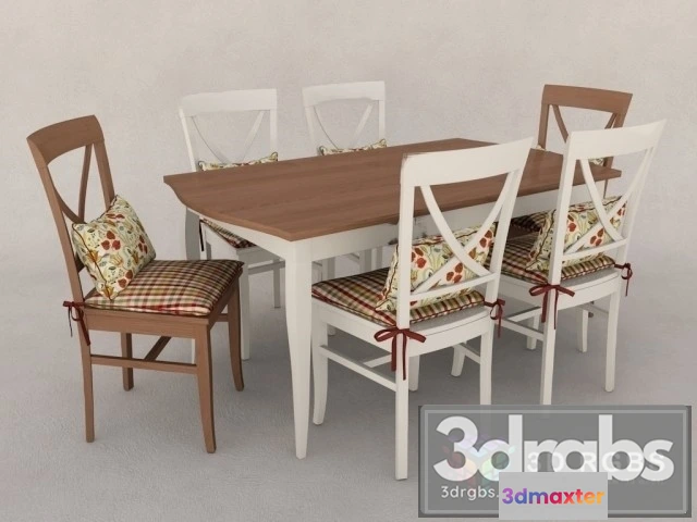 970356 - Provence White Table and Chair