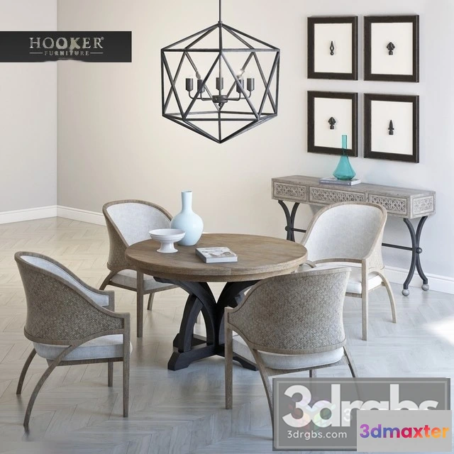 970390 - Ravenna Console Affinity Sling Back Chair Corsica Dark Round Dining Table