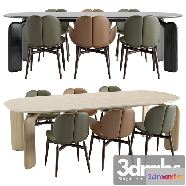 970462 - Roche Bobois Pulp Table Chairs Wooden