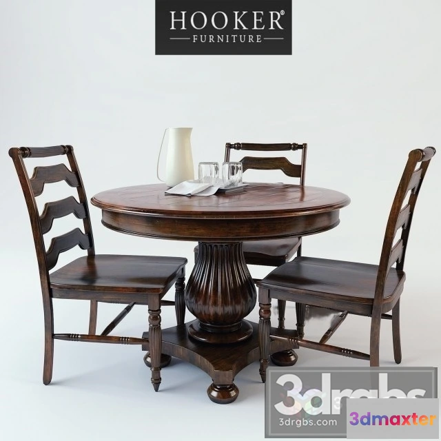 970484 - Round Dining Table and Chair