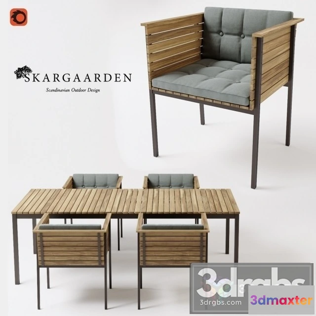 970642 - Skargaarden Haringe Armchair Table