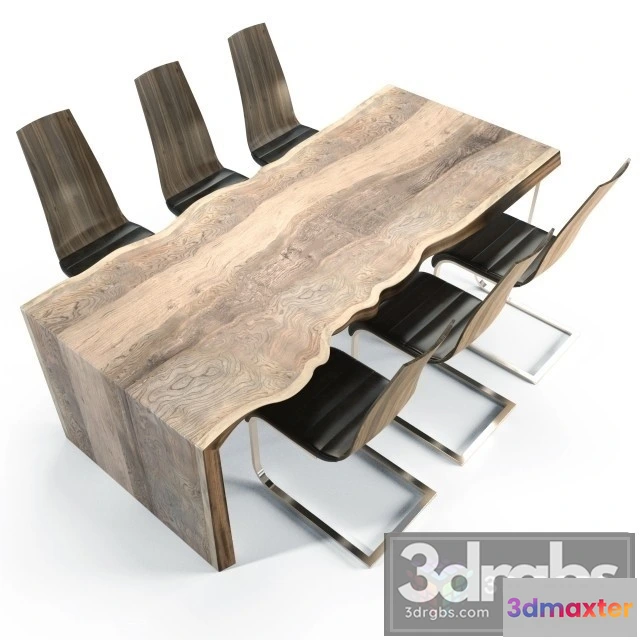 970648 - Slab Table and Chair