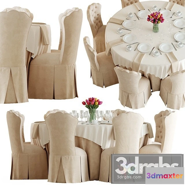 970788 - Table Allison Tufted Vanity Chair