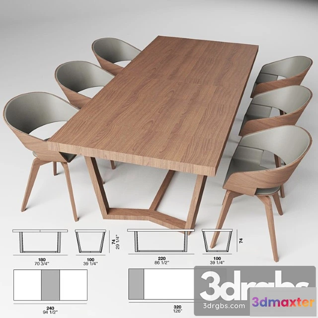 970862 - Table Chair Alf Cartesio 20 Costanza