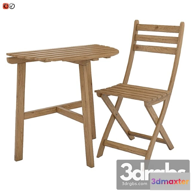 970864 - Table Chair Ikea Askholmen 02