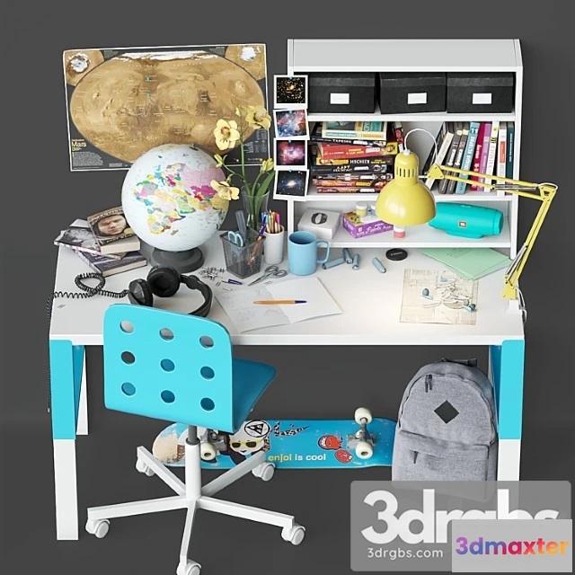 970884 - Table Is Not Very Neat Schoolboy