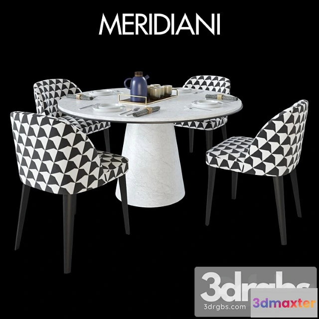 970892 - Table Meridiani Owen Chair Meridiani Odette 1