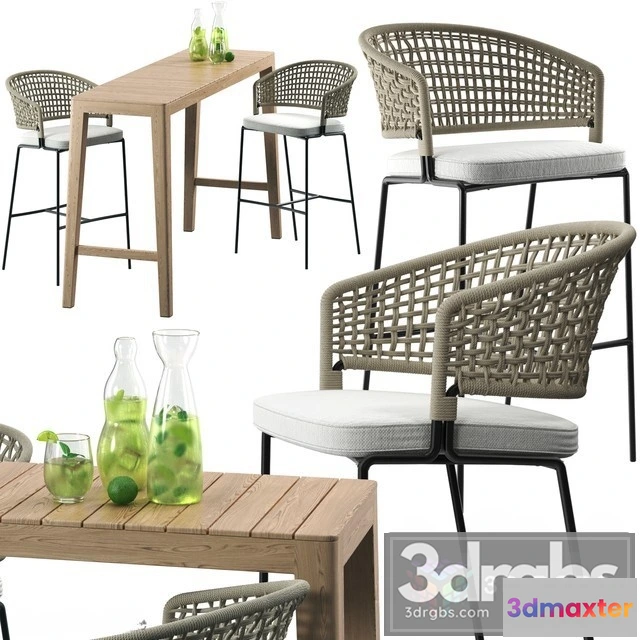 971008 - Tribu CTR Bar Chair Set