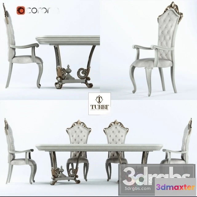 971034 - Turri Baroque Table and Chair