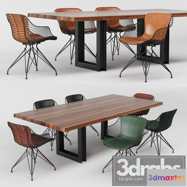 971238 - Wire Sigma Table and Chair