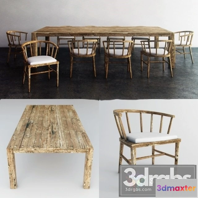 971248 - Wood Dining Table Ethnic