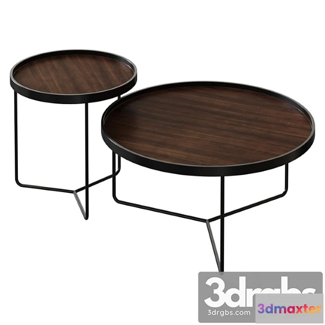 1038842 - 2 Coffee Table Woodster Cattelan Italia Style