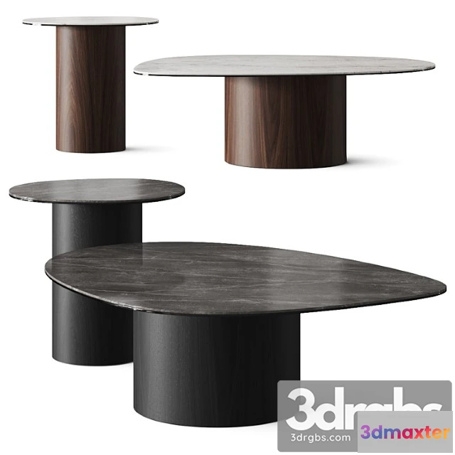 1039082 - Calligaris mushroom marble coffee tables