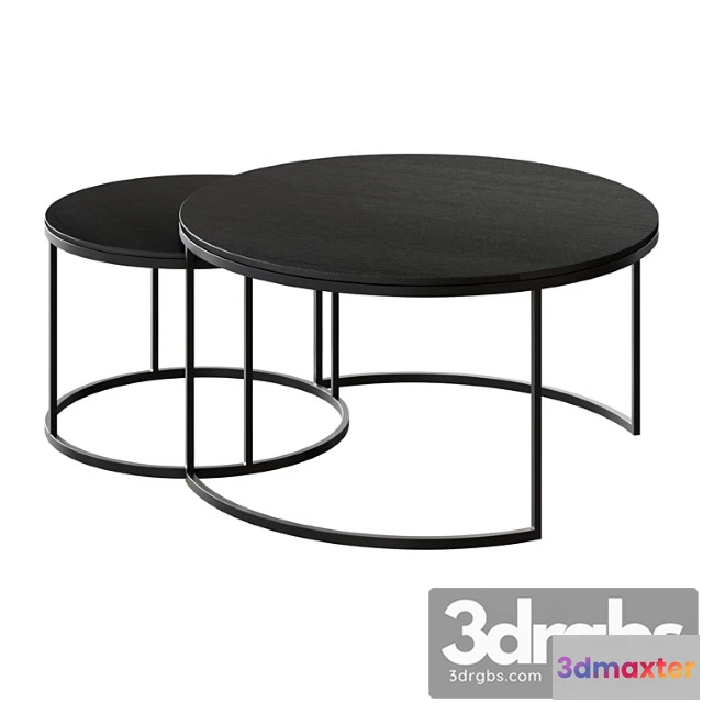 1039266 - Coffee table duke round metal nesting coffee tables coffee table