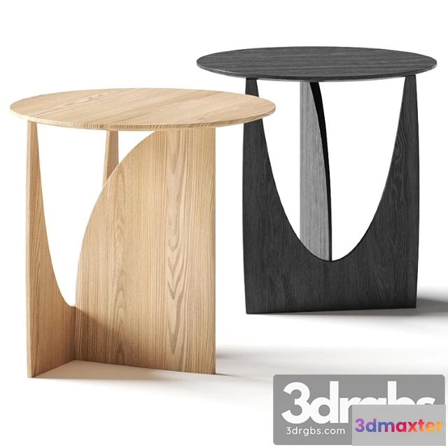 1039712 - Ethnicraft oak geometric coffee tables