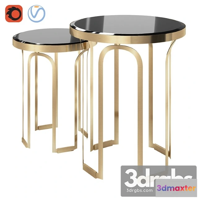 1039824 - Gold castle tower side table