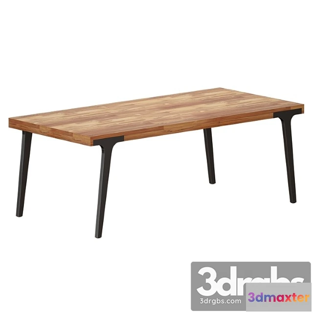 1040074 - Lakin recycled teak extendable dining table (crate and barrel)