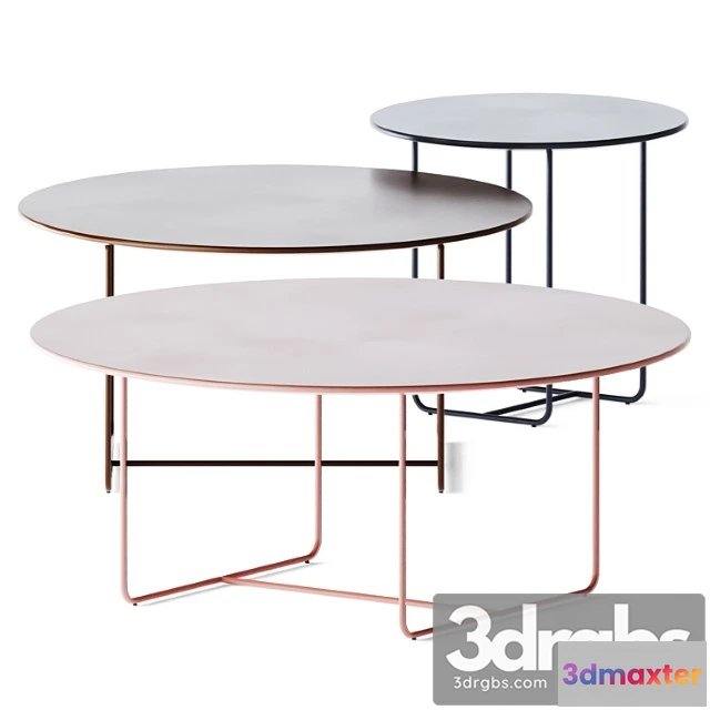 1040254 - Metal round coffee table laura by jori