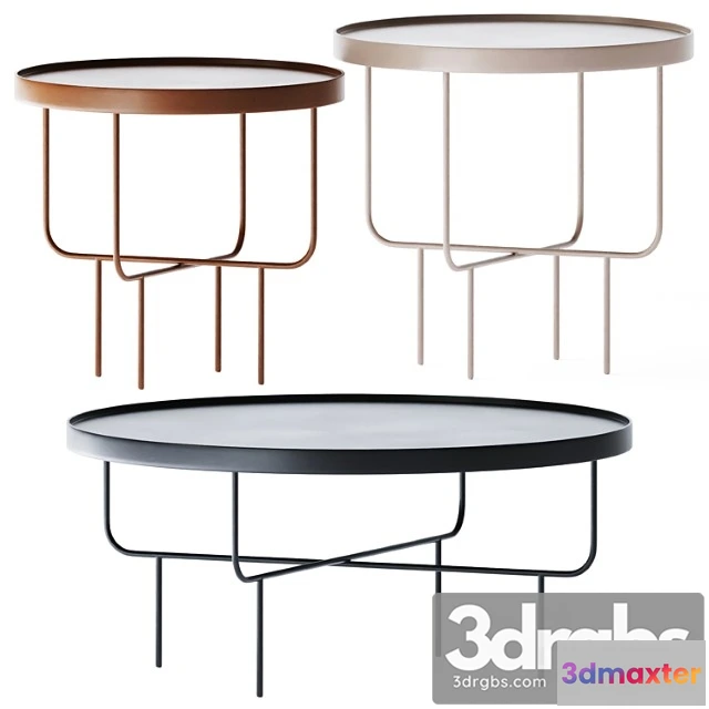 1040256 - Metal round coffee table roundhouse collection by blu dot