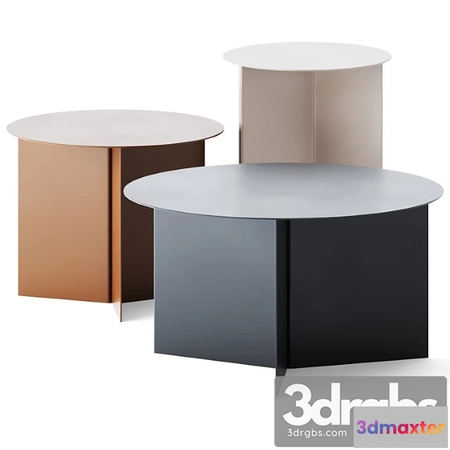 1040636 - Round coffee tables slit by hay