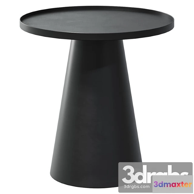 1040724 - Side table black metal h46 bisha