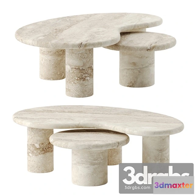 1040990 - Travertine puddle coffee table by anna karlin
