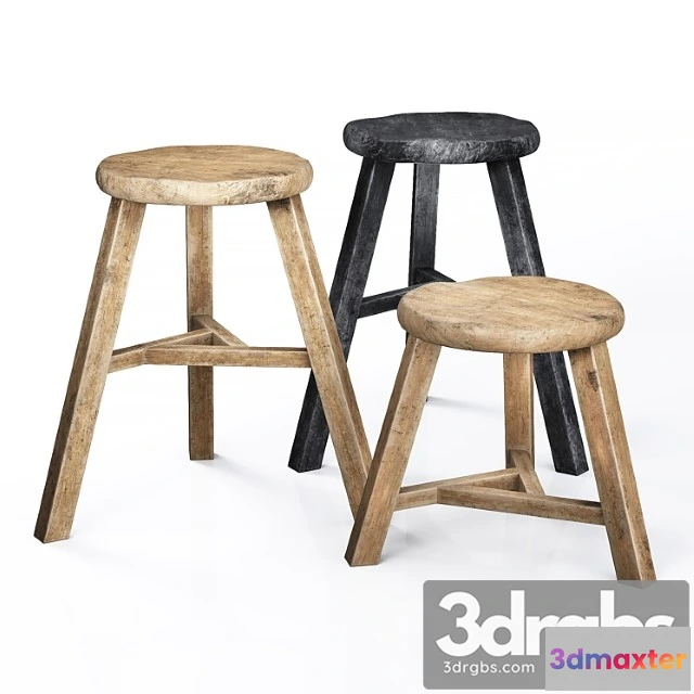 1041092 - Wooden accent stool 01