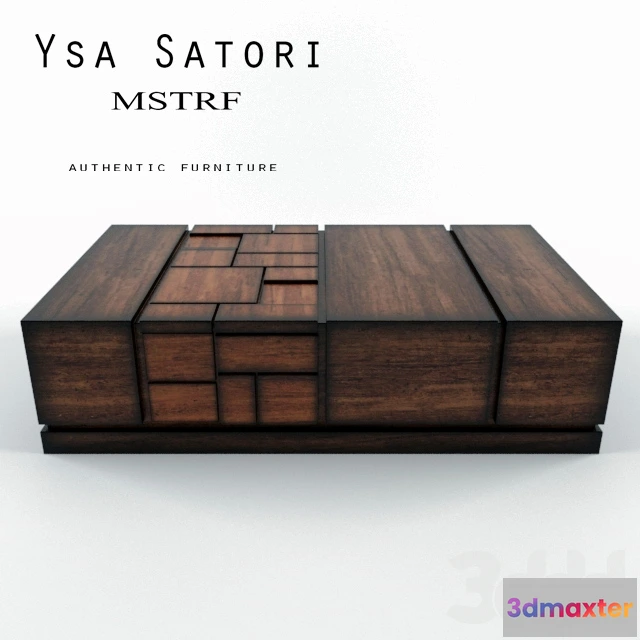 1071424 - ABACI MODERN ABSTRACT WALNUT COFFEE TABLE - 204981